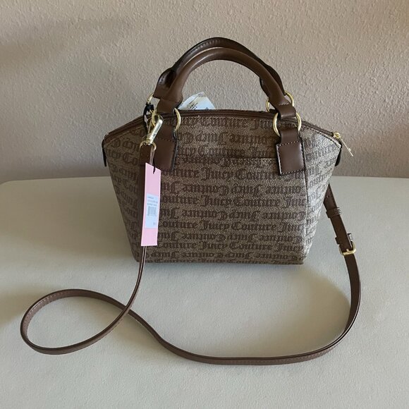 Juicy Couture Chestnut Gothic Satchel Purse With Detachable Crossbody Strap - Picture 8 of 11